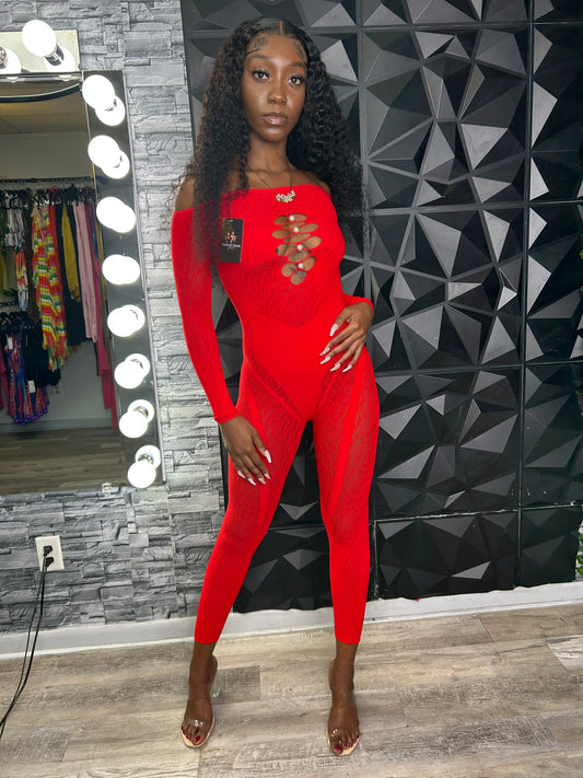 Snatched Jumpsuit (red)